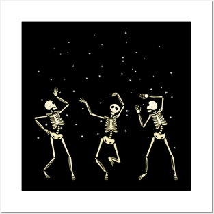 Skeletons dancing Posters and Art